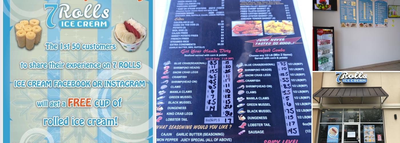7 Rolls Ice Cream Menu