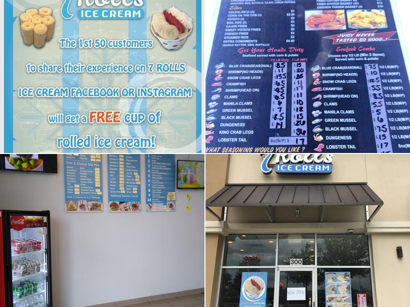 7 Rolls Ice Cream Menu