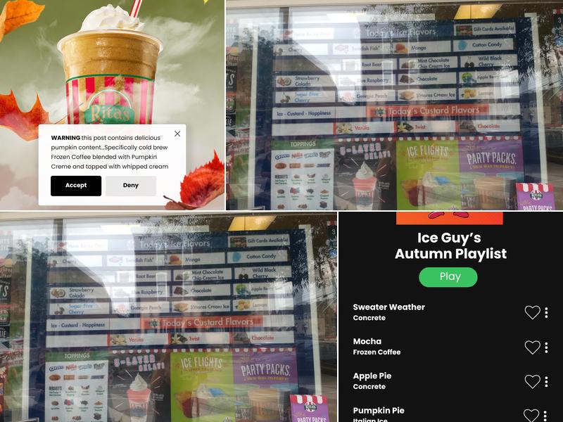 Rita's Italian Ice & Frozen Custard Menu