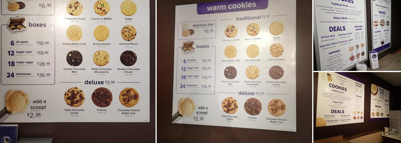 Insomnia Cookies Menu