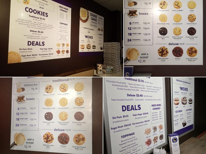 Insomnia Cookies Menu