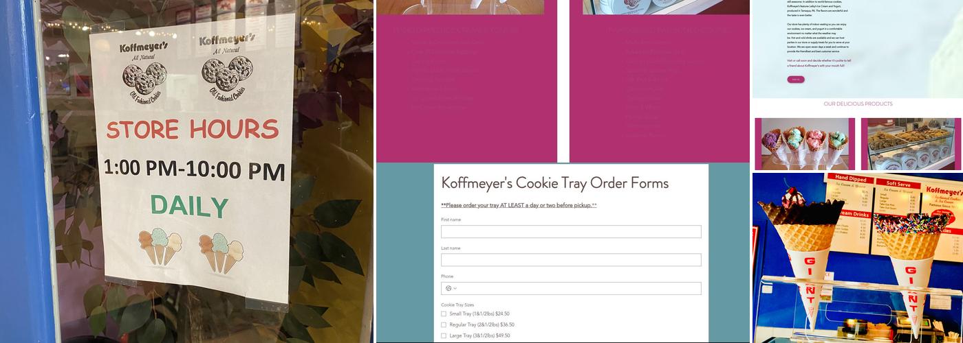 Koffmeyer's Old Fashioned Menu