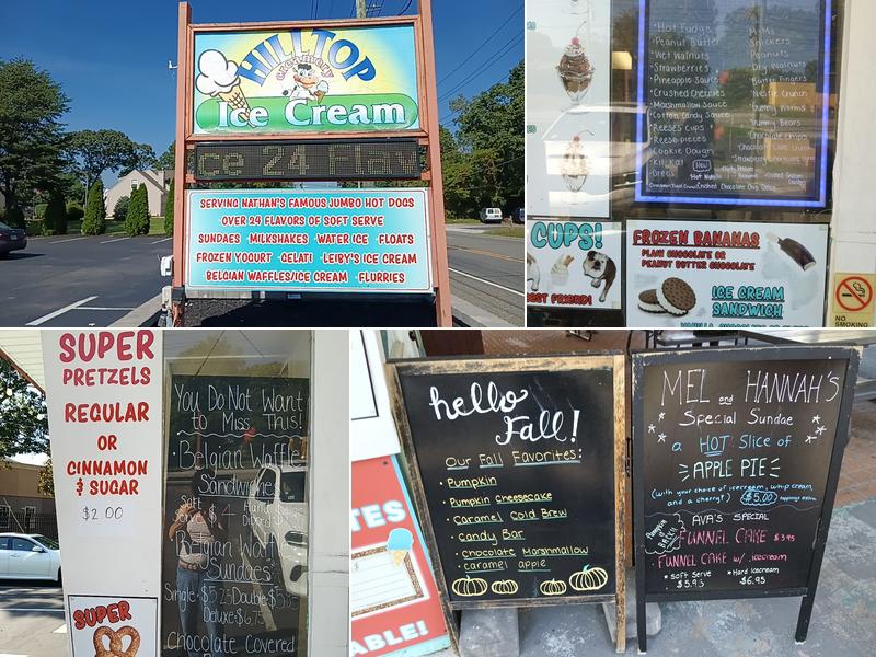 Hilltop Creamery Menu