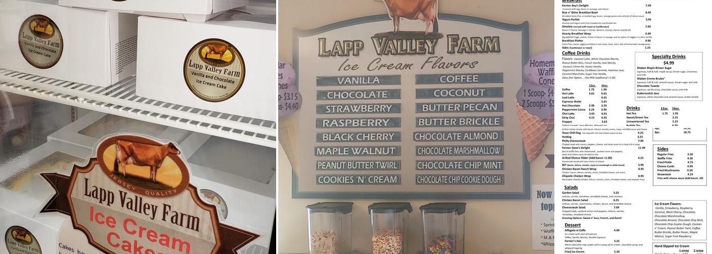 Lapp Valley Farm Menu