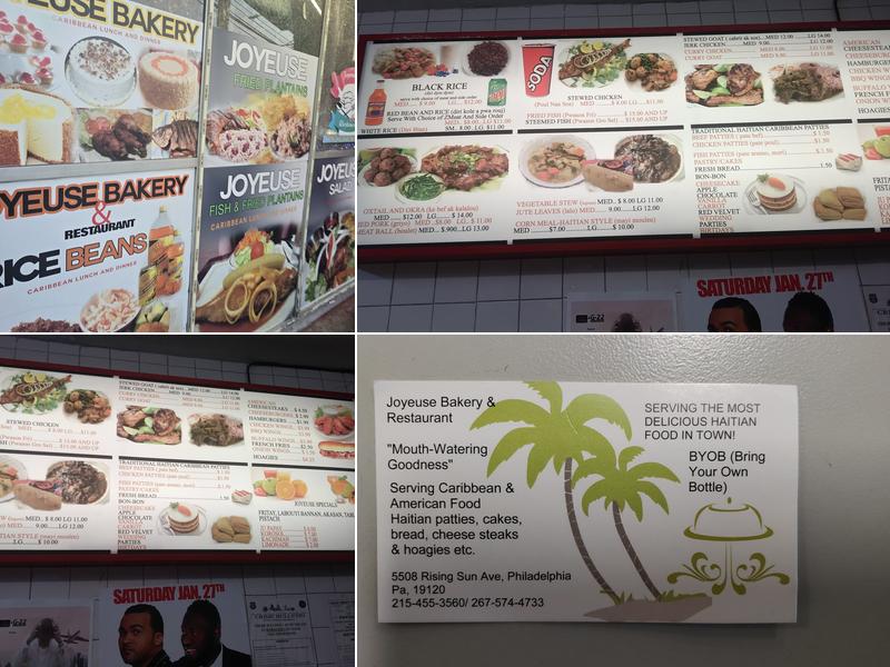 Joyeuse Bakery & Restaurant Menu