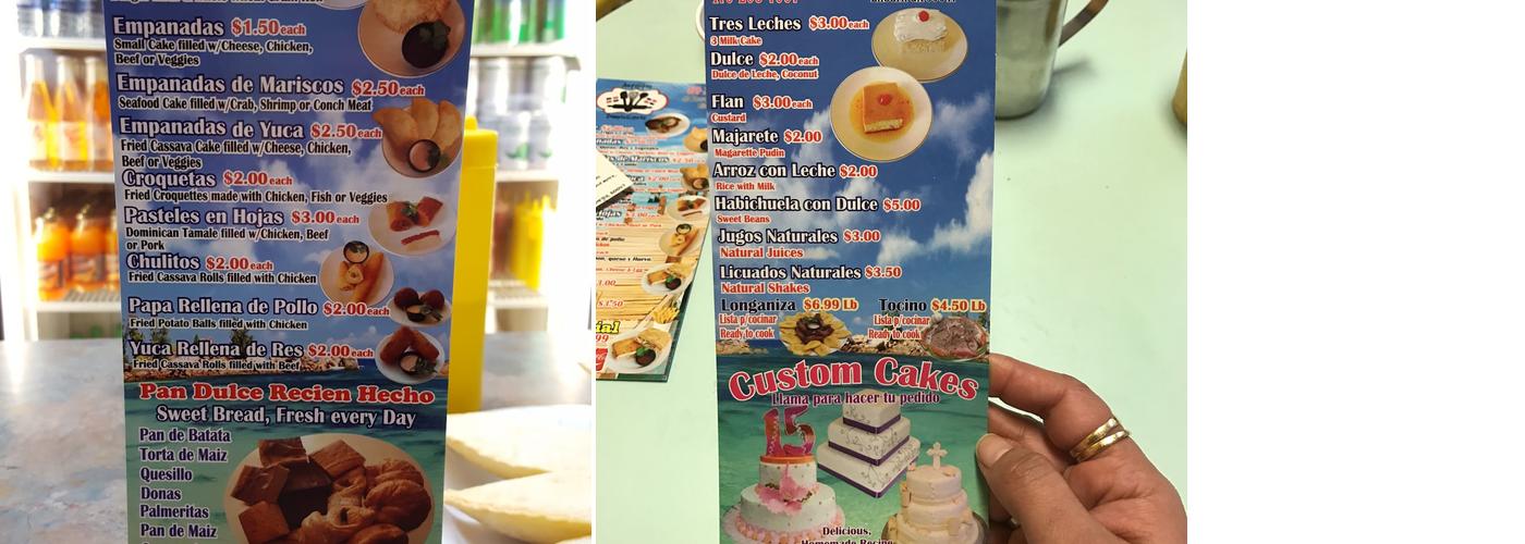 Antojitos Dominicanos Menu