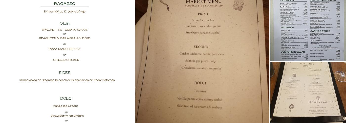 Mercante Restaurant Menu