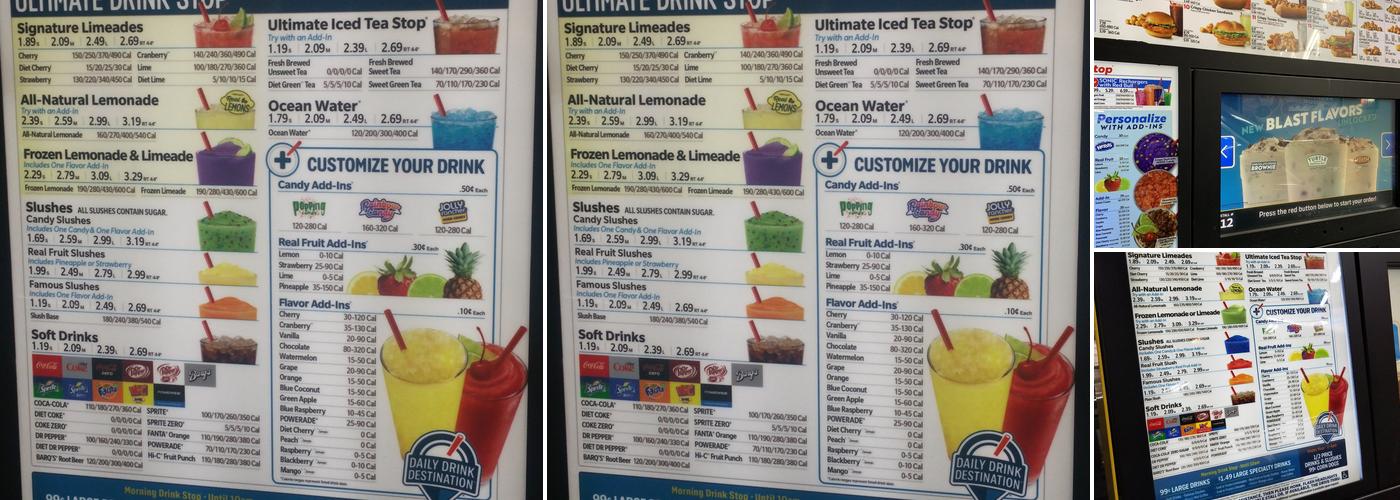 Sonic Drive-In Menu
