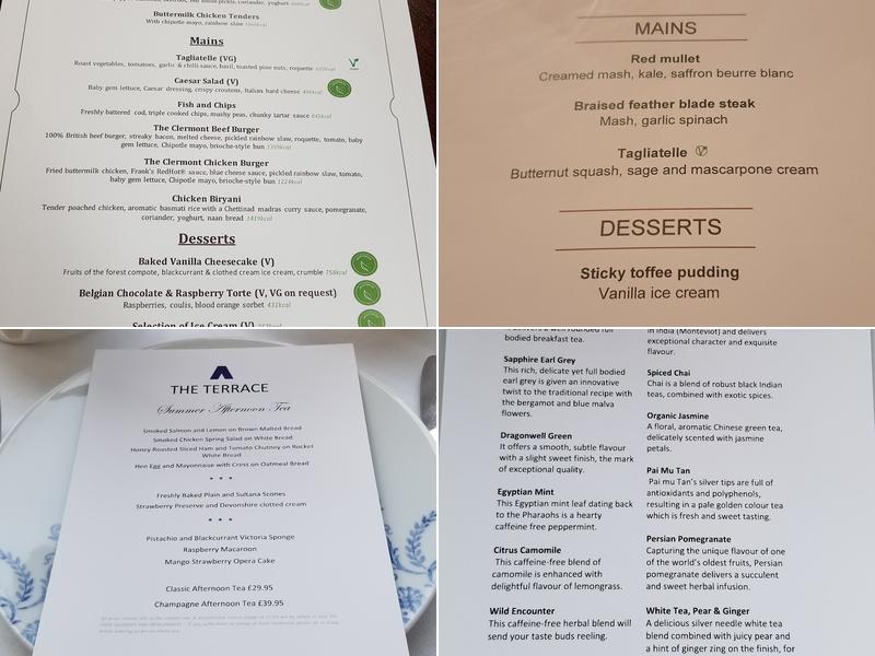 The Terrace Restaurant and Bar Menu