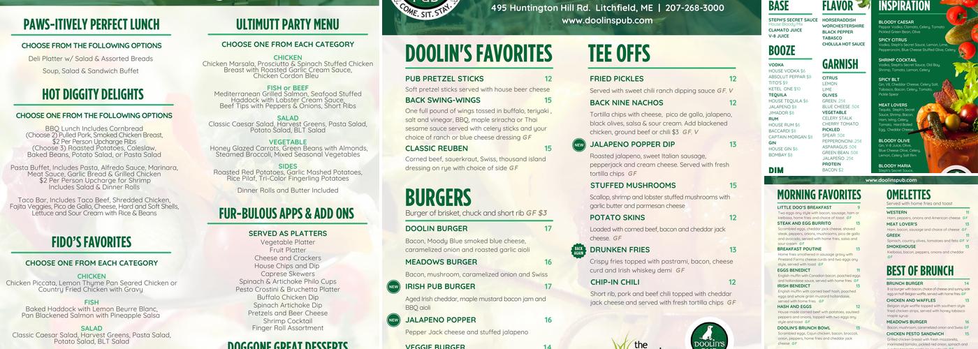 Doolin's Pub Menu