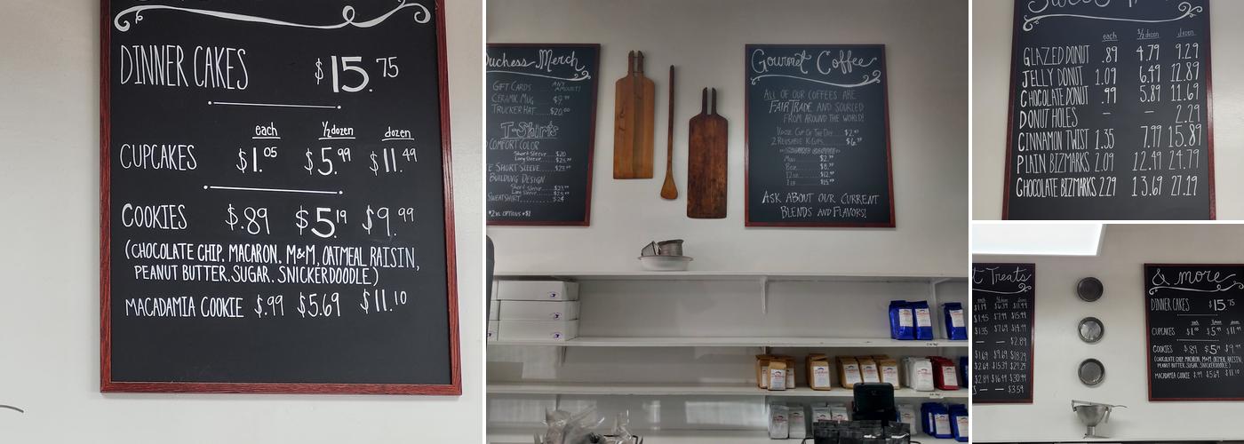 Duchess Bakery Menu