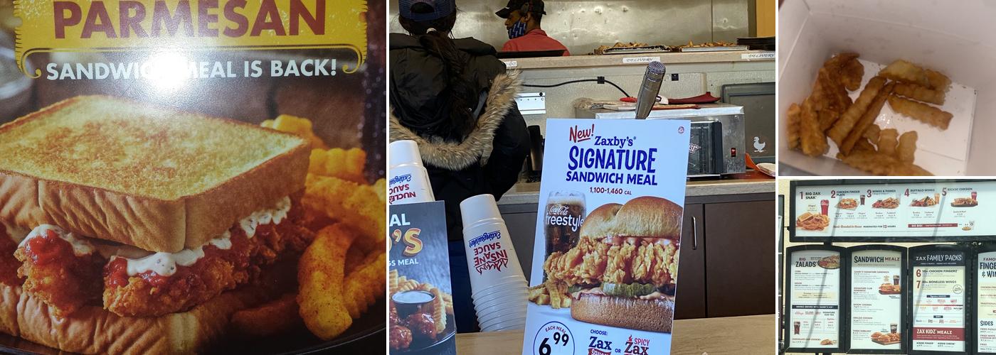 Zaxbys Chicken Fingers & Buffalo Wings Menu