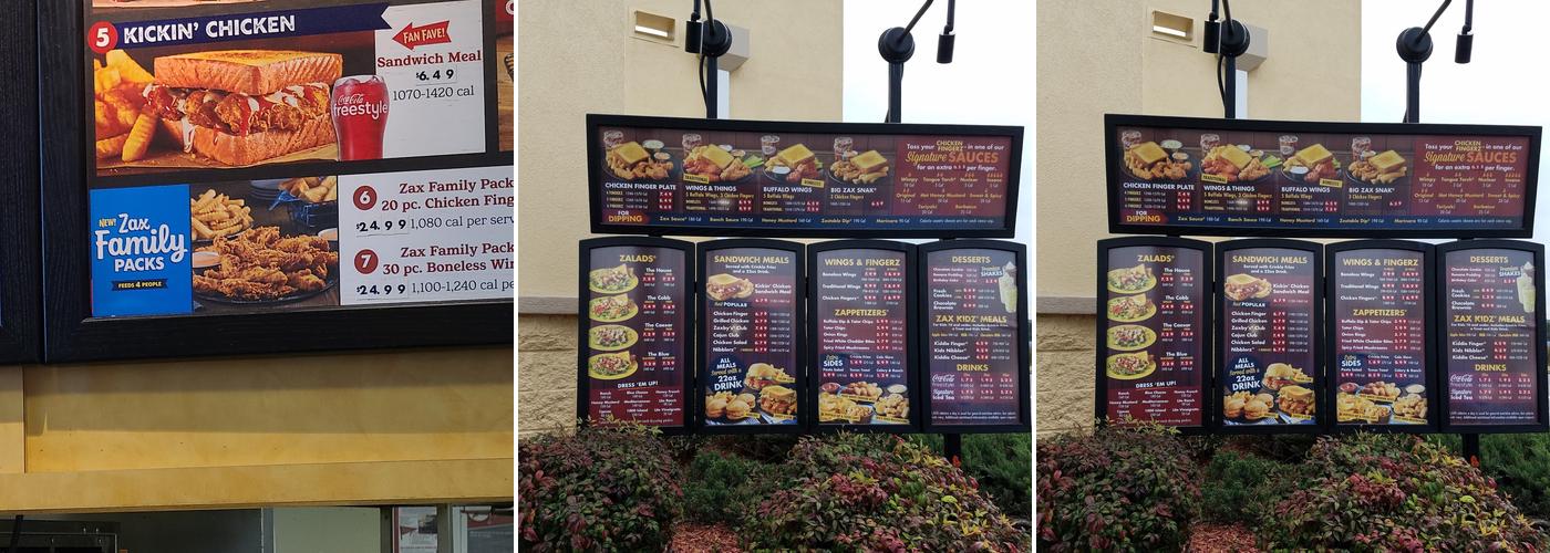 Zaxby's Chicken Fingers & Buffalo Wings Menu