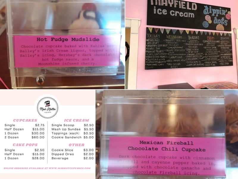 Mad Hatter Cupcakes Menu