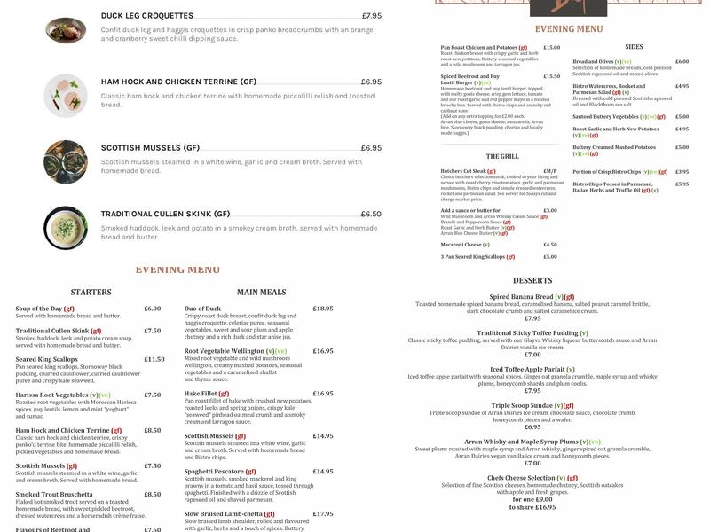 The Bistro Menu