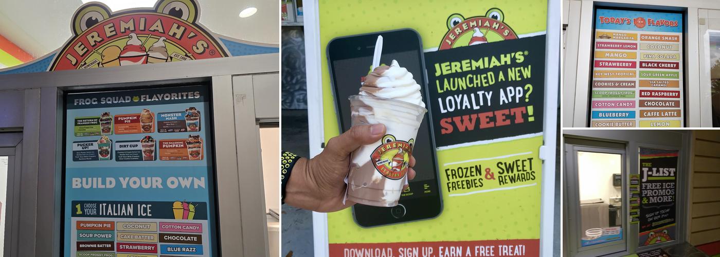 Jeremiah's Italian Ice Menu