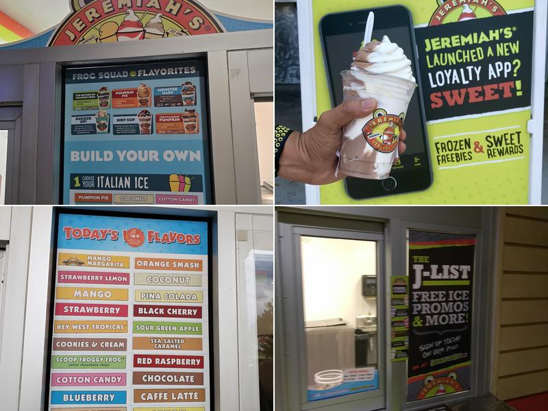 Jeremiah's Italian Ice Menu