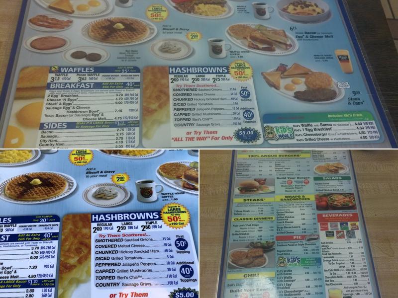 Waffle House Menu