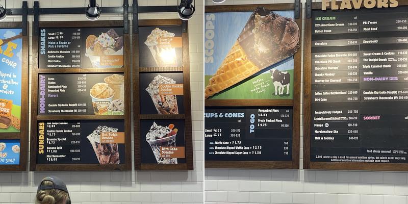 Ben & Jerry's Menu