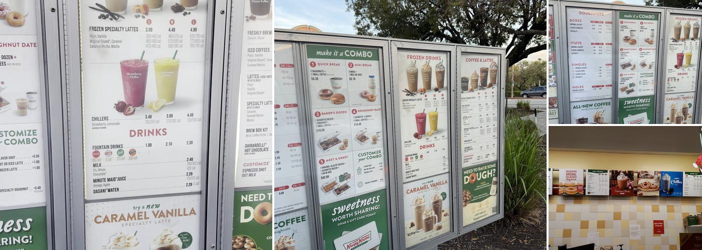 Krispy Kreme Menu