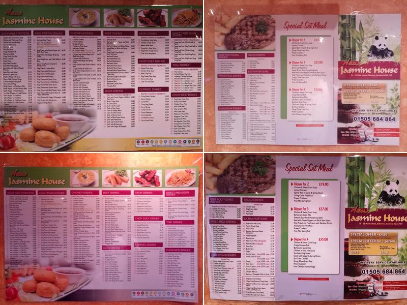 Jasmine House Menu