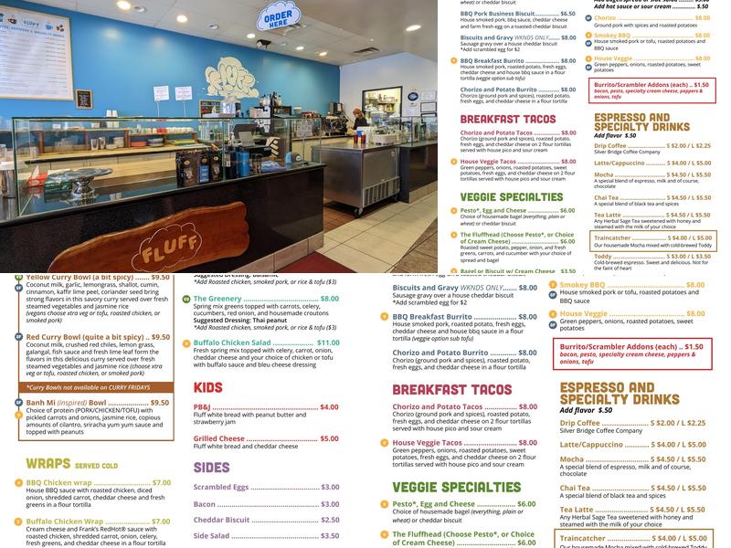 Fluff Bakery Menu