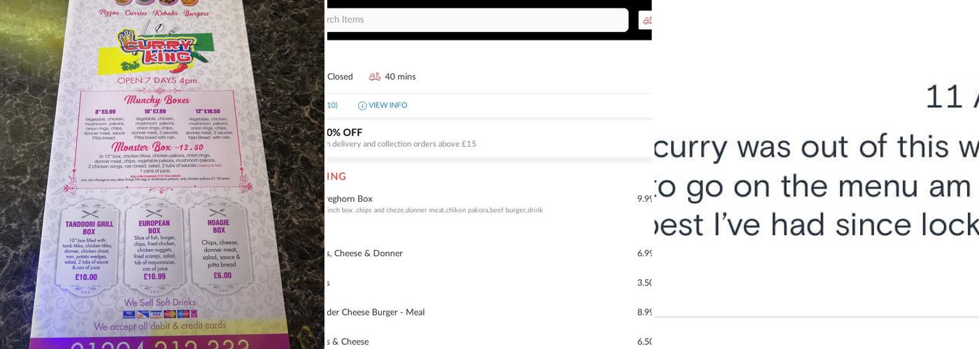 Curry King Takeaway Irvine Menu