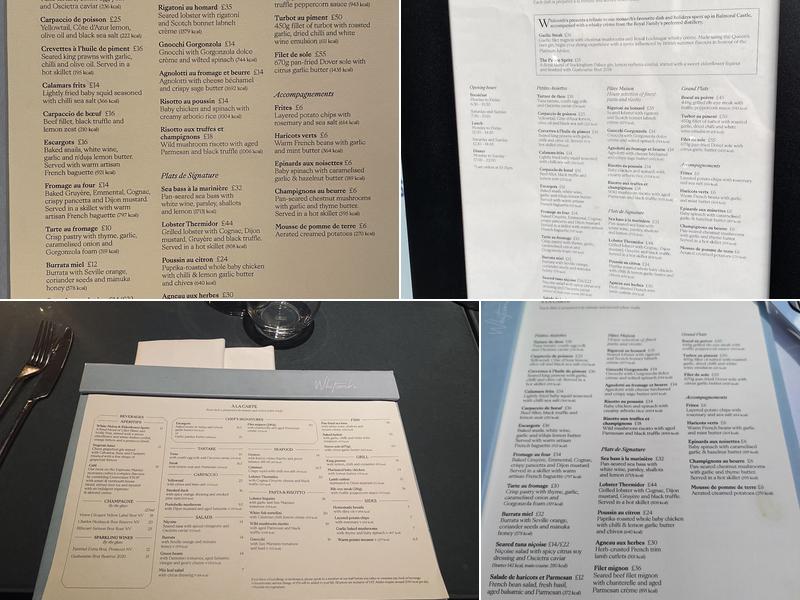 Whitcomb's at The Londoner Menu