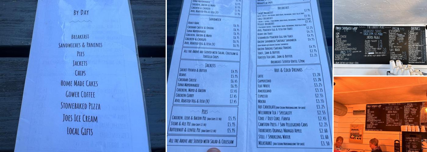 The Lookout, Rhossili Menu