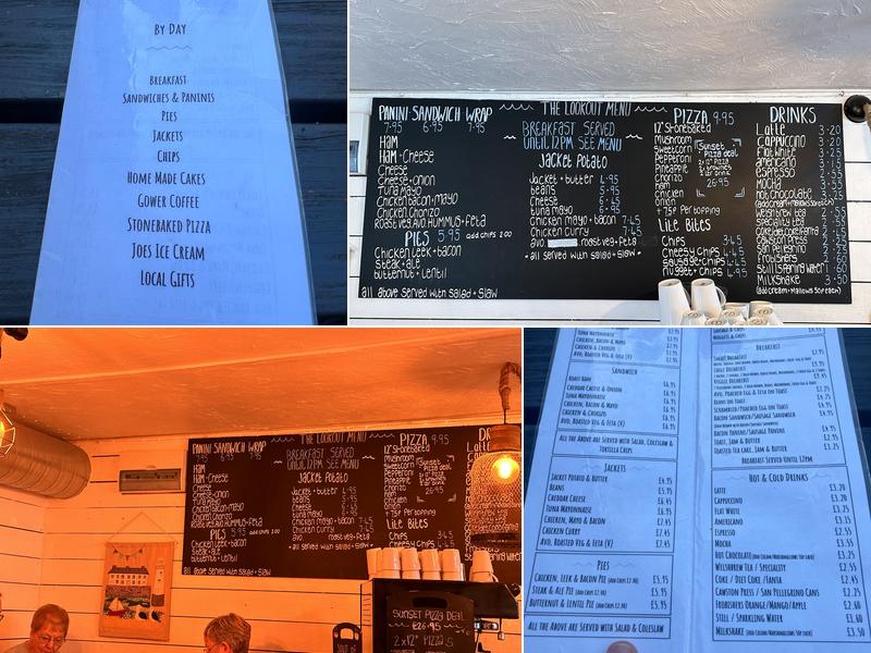 The Lookout, Rhossili Menu