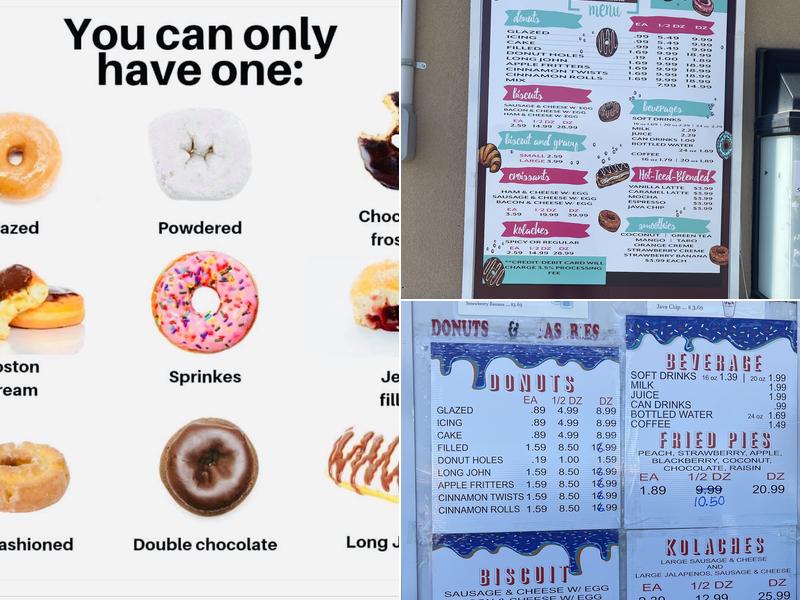 CHARMY’S DONUTS Menu