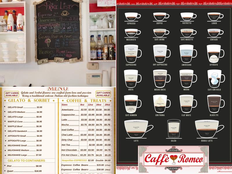 Caffe Romeo Menu