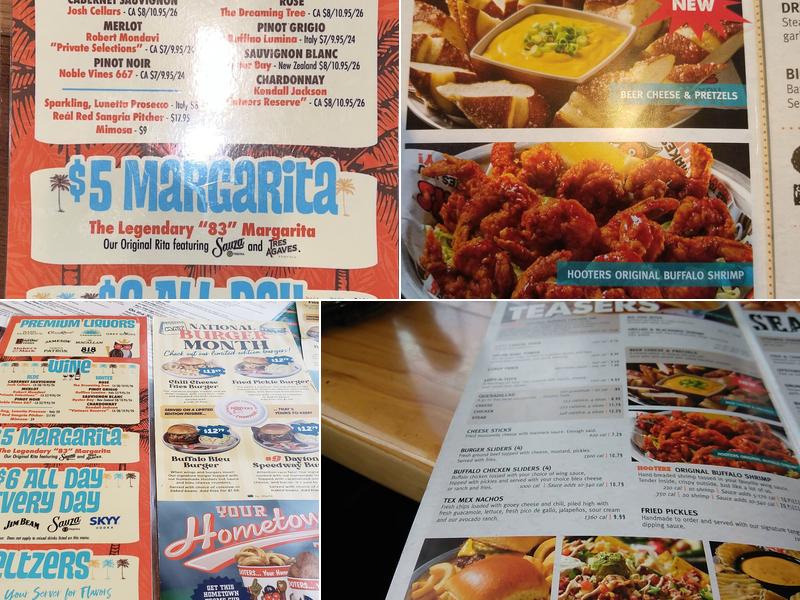Hooters Menu