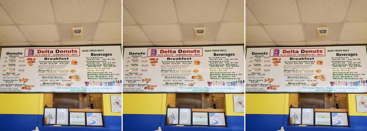 Daylight Donuts Menu