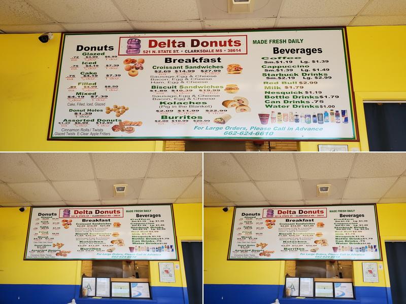 Daylight Donuts Menu
