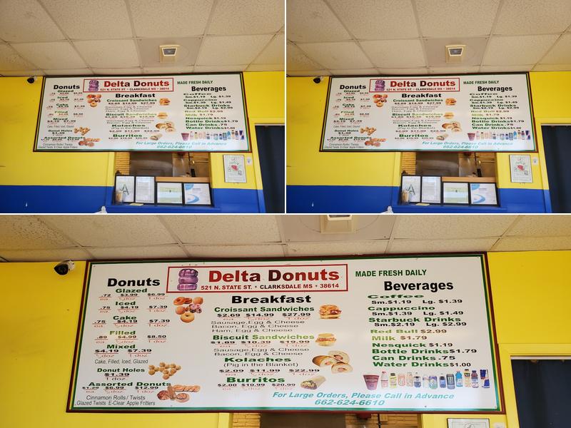 Daylight Donuts Menu