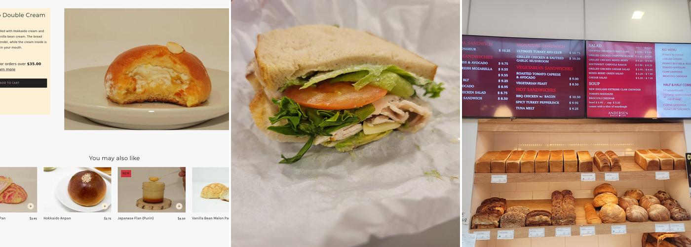 Andersen Bakery Menu