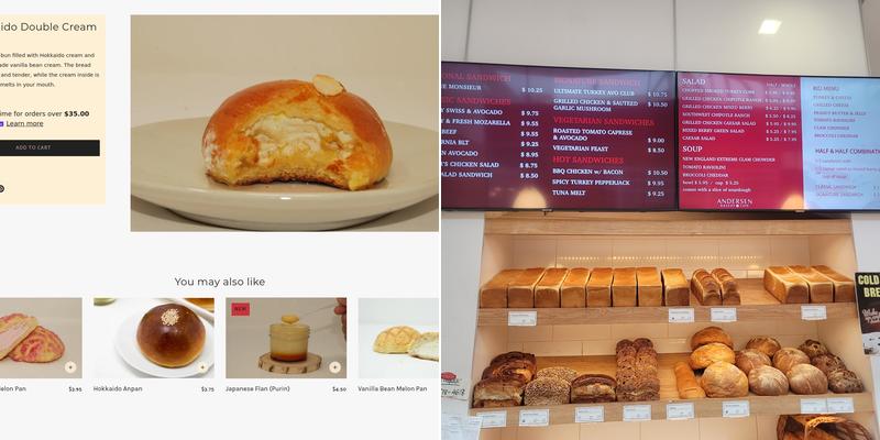 Andersen Bakery Menu