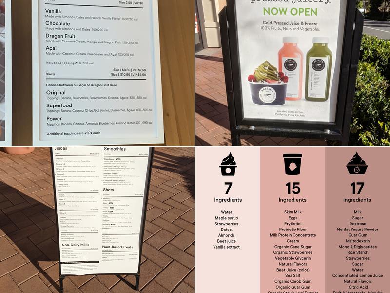 Pressed Juicery Menu