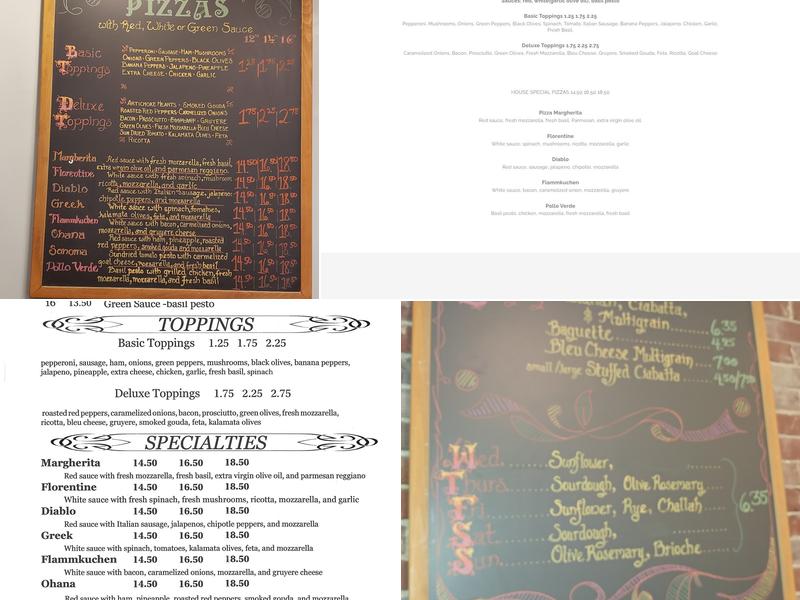Phoenix Bakery Menu