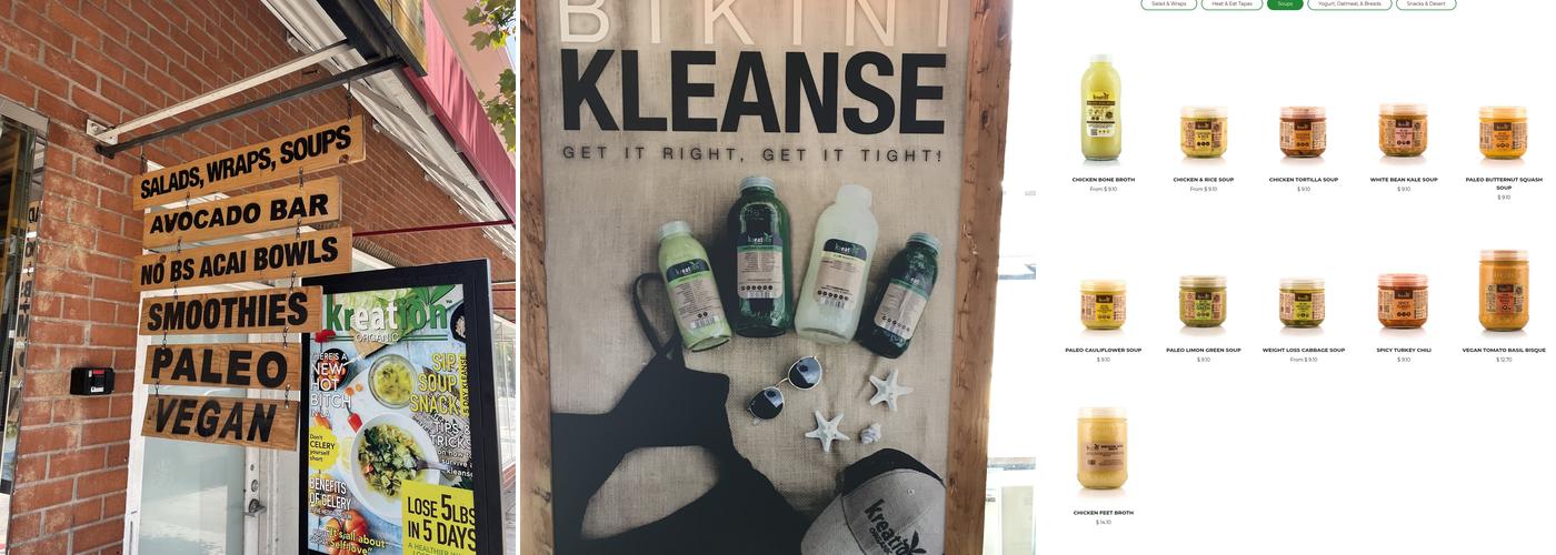 Kreation Juicery & Avoholic Bar - South Beverly Menu