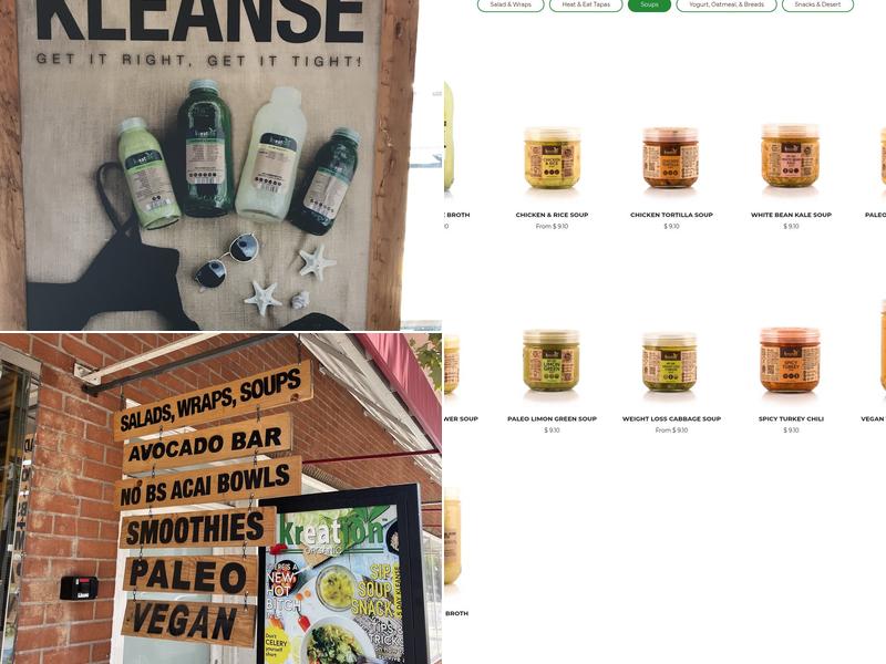 Kreation Juicery & Avoholic Bar - South Beverly Menu