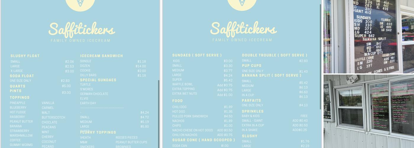 Saffitickers Menu