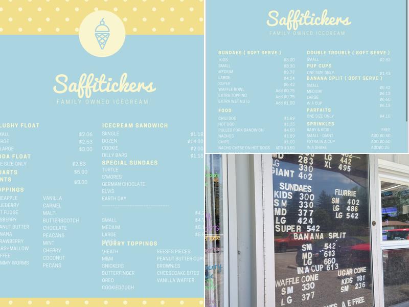 Saffitickers Menu