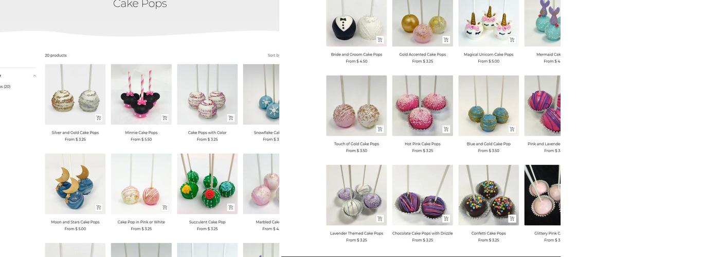 Cinderella Cakes Anaheim Menu