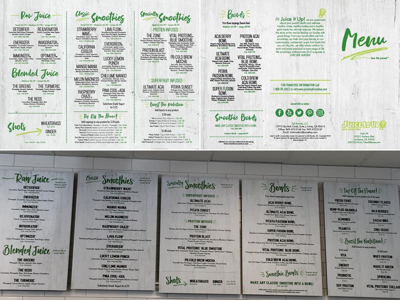 Fresh Fill w/Juice It Up! (Chevron) Menu