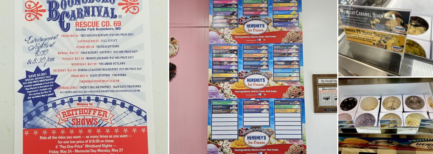 Maugansville Creamery Menu