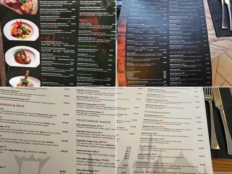 Thai Square Trafalgar Square Menu