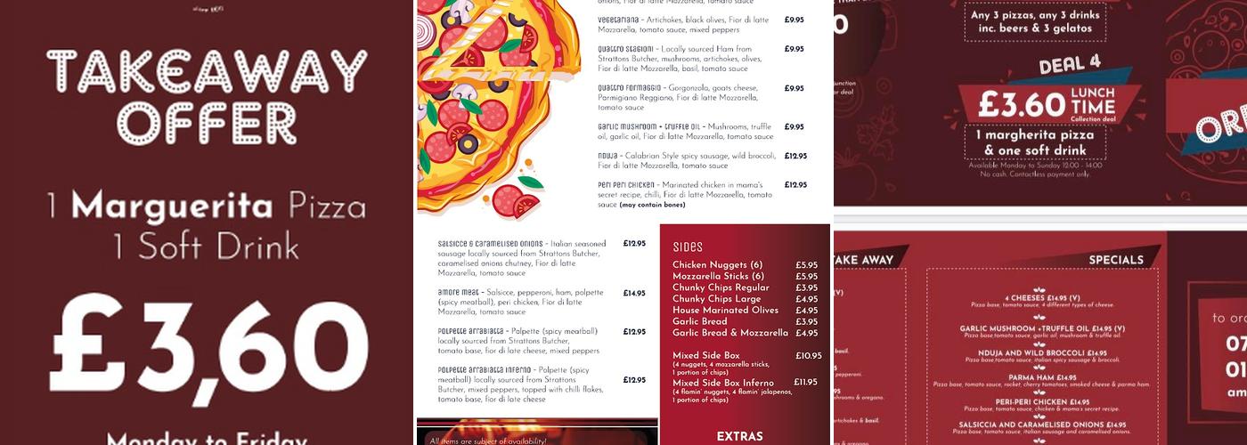 Amore Pizzeria Menu