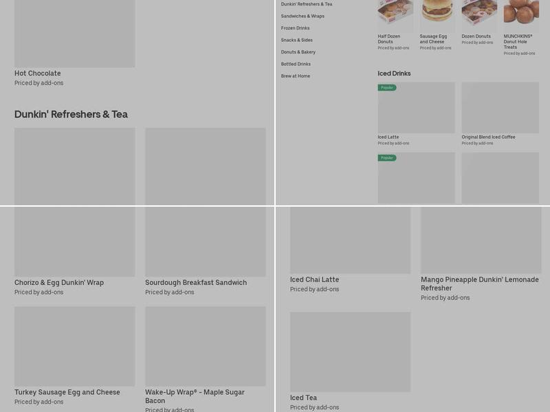 Dunkin' Menu